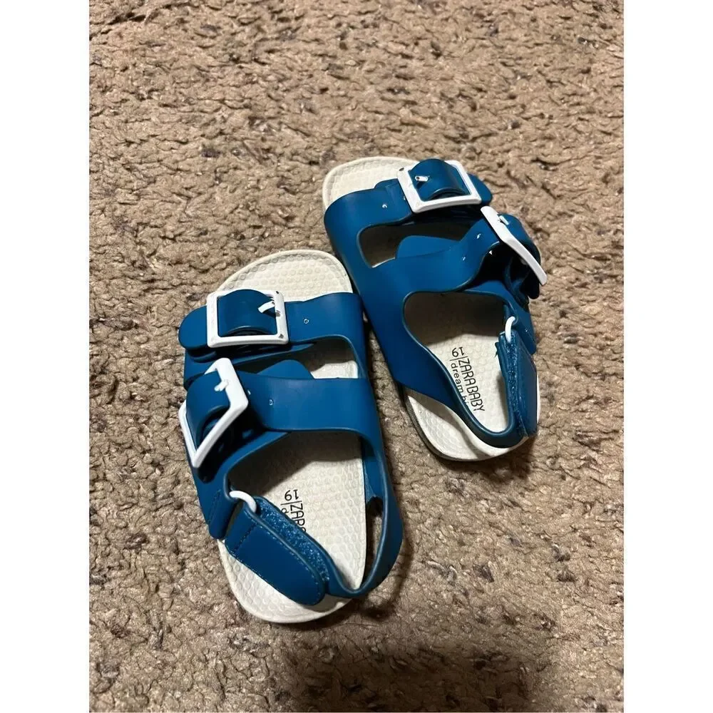 Zara Baby Dream Big Blue Sandals Baby Size 19